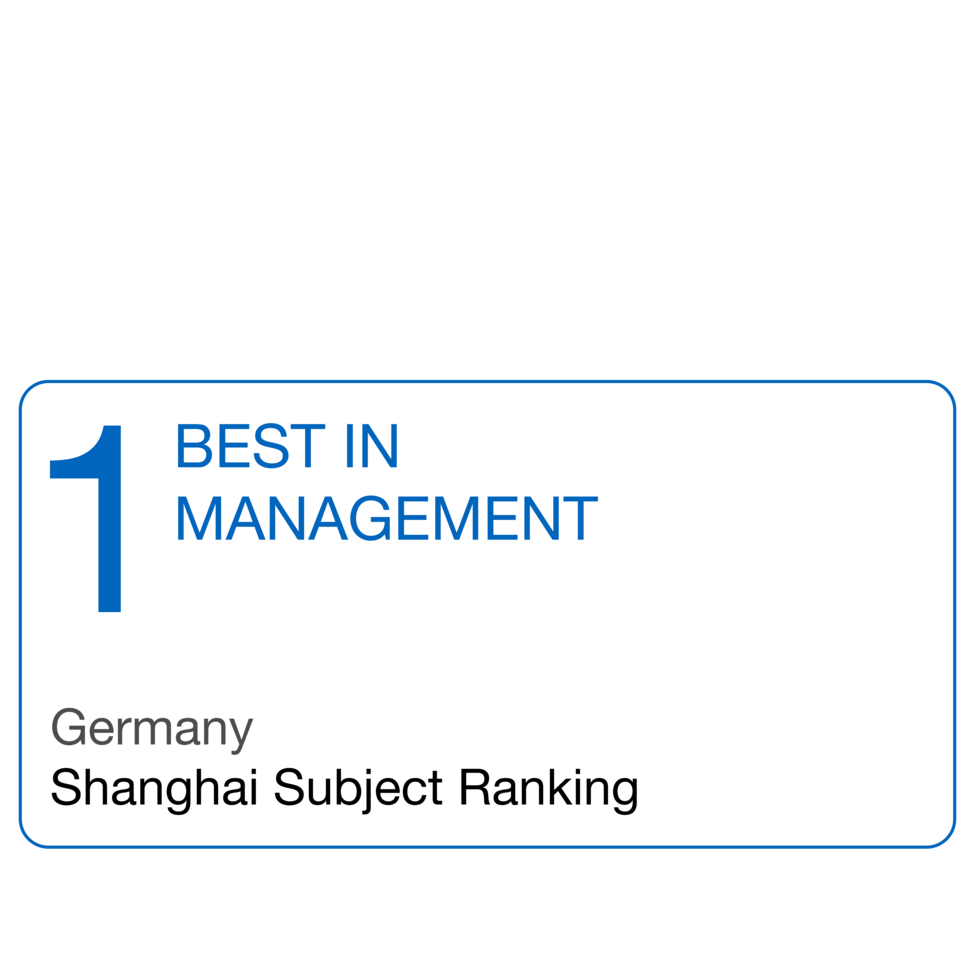 Self-designed ranking signet for best in management in Germany.